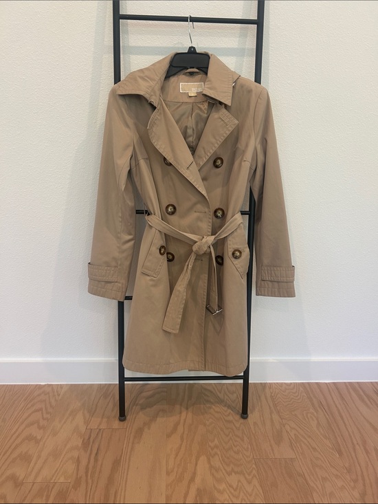 MICHAEL Michael Kors Jackets & Blazers - MICHAEL Michael Kors Khaki Double-Breasted Trench Coat